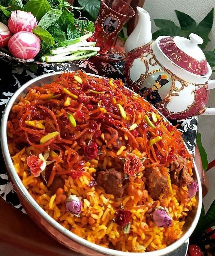 "پلو شاه عباسی "یکی از غذاهای خوشمزه سنتی ایرانی|آموزش پخت "پلو شاه عباسی"
