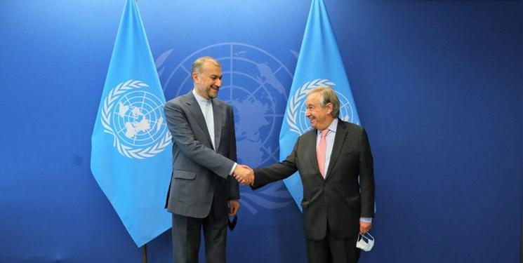  امیرعبداللهیان با دبیرکل سازمان ملل دیدار کرد