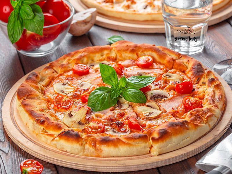 روش پخت آسان پیتزا مخلوط مخصوص به روش رستورانی+آموزش مرحله به مرحله
