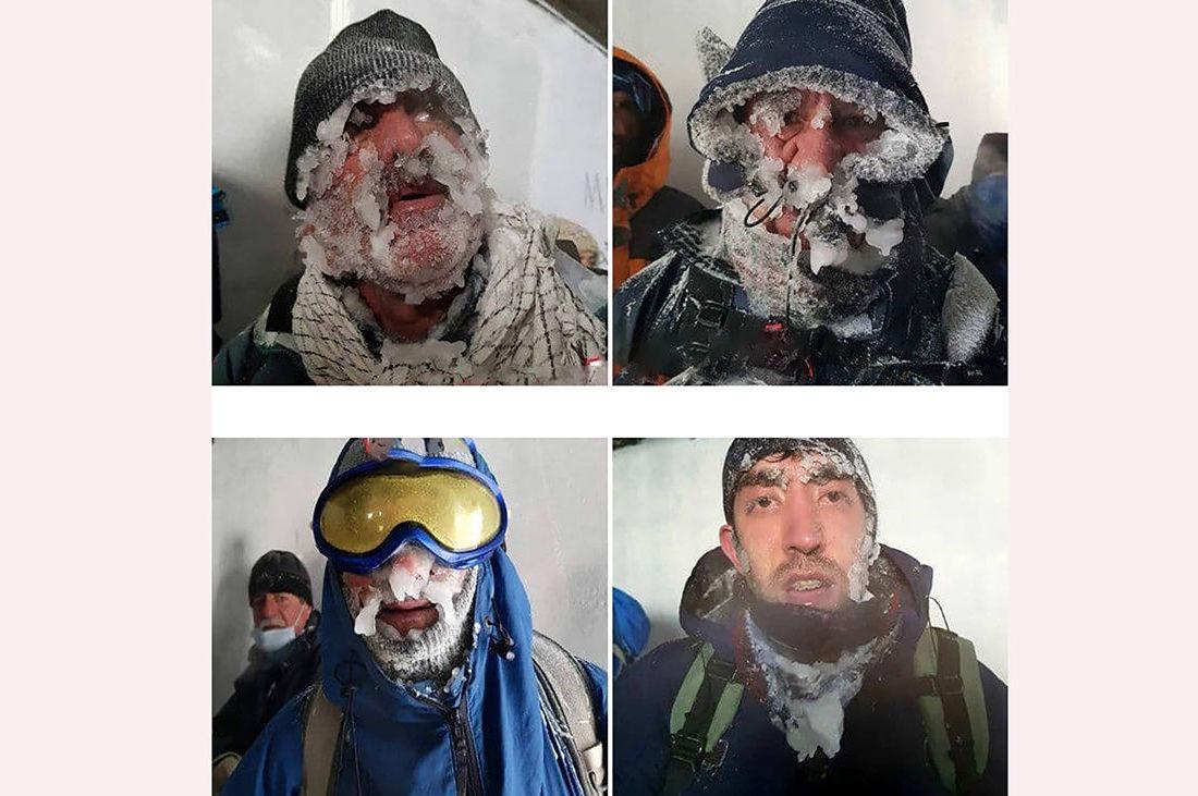 اولین تصاویر ناراحت کننده از کوهنوردان یخ زده در داراباد+فیلم و عکس