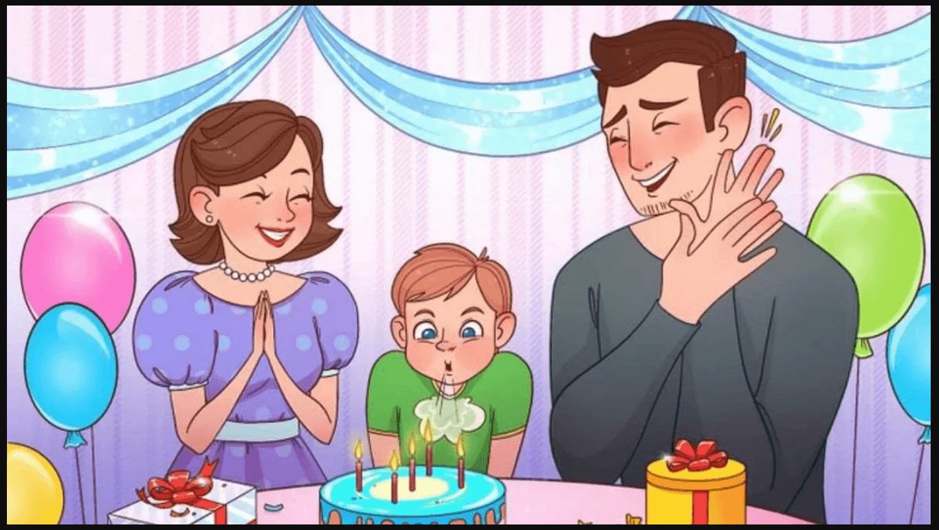 آیا می‌توانید اشتباهِ عکسِ جشن تولد را در ۵ ثانیه تشخیص دهید؟ |  تست هوش فکری