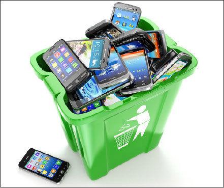 بیش‌از ۵ میلیارد دستگاه گوشی همراه درسال جاری روانه زباله‌دان می‌شود