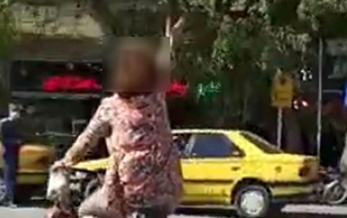 زن دوچرخه سواری که در ملاعام کشف حجاب کرد دستگیر شد!