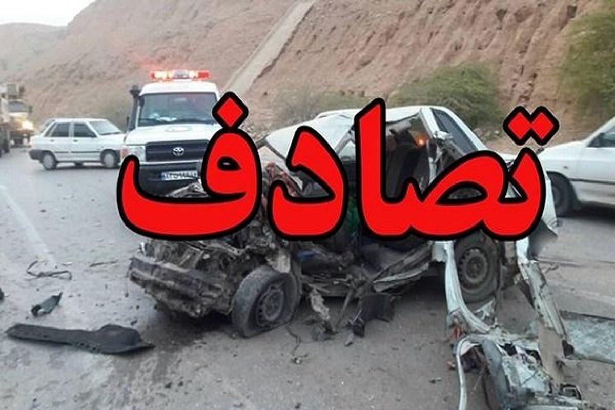 تصادف سنگین در بزرگراه شهید یاسینی | برخورد کامیونت با ۱۰ خودرو