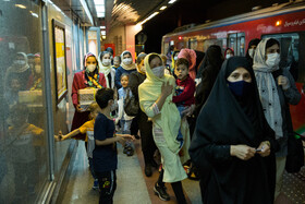 متروی تهران در روزهای «ماسک اجباری» میدان ولیعصر