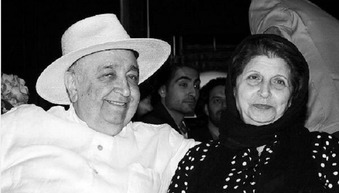 بهمن فرمان آرا در کنار همسرش