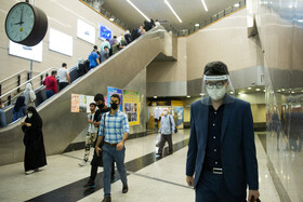 متروی تهران در روزهای «ماسک اجباری» میدان ولیعصر
