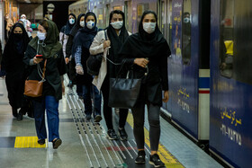 متروی تهران در روزهای «ماسک اجباری» ایستگاه میدان ولیعصر